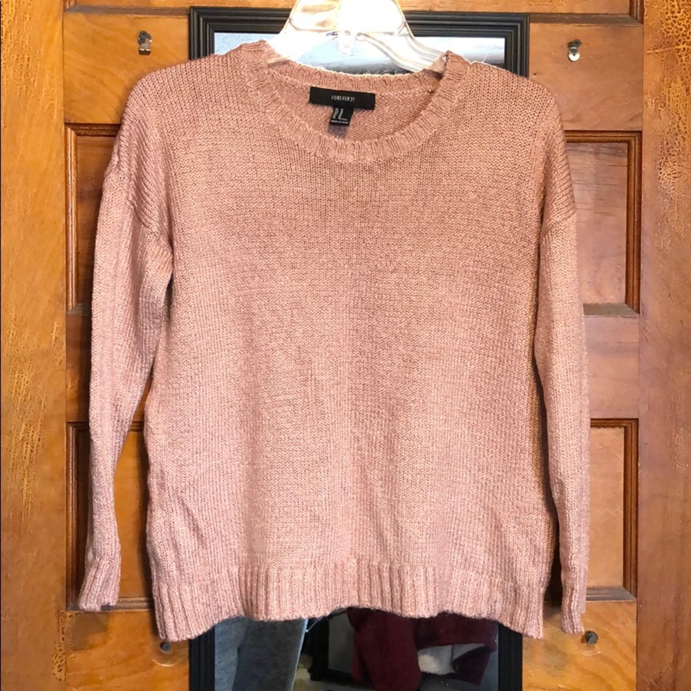Oversized blush sweater